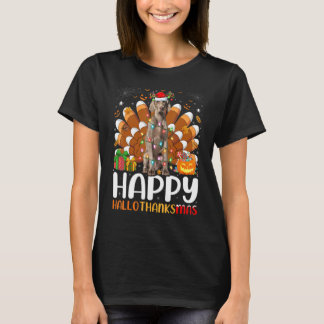 Weimaraner Dog Halloween KerstHappy Holthan T-shirt