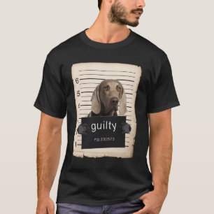 Weimaraner Dog Mok Shot Bad Dog T-shirt