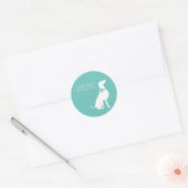 Weimaraner Dog Puppy Ronde Sticker (Envelop)