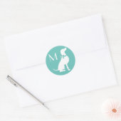 Weimaraner Dog Puppy Ronde Sticker (Envelop)