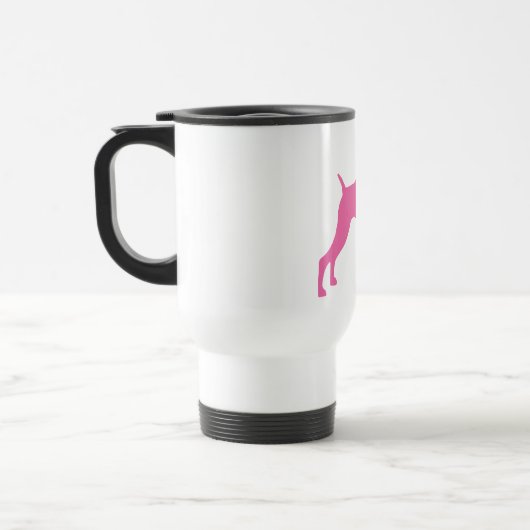 Weimaraner Dog (roze) Reisbeker (Links)