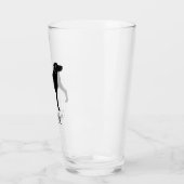 Weimaraner Dog Silhouette Weim Gepersonaliseerd Glas (Links)