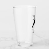 Weimaraner Dog Silhouette Weim Gepersonaliseerd Glas (Rechts)