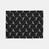 Weimaraner Dog Silhouettes Pattern Grey and Black Fleece Deken (Voorkant (Horizontaal))