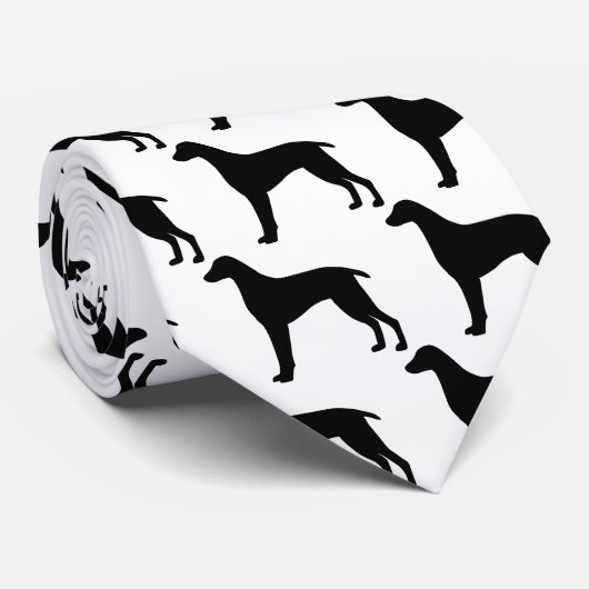 Weimaraner Dog Stropdas (Opgerold)