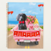 Weimaraner Dog Valentijnsdag Truck Hearts Planner (Voorkant)