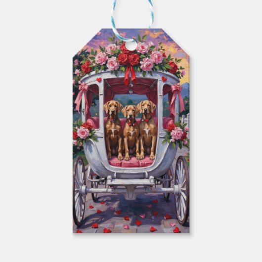 Weimaraner Dog Valentine's Day  Cadeaulabel (Voorkant)