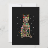 Weimaraner Dog Xmas Lighting Reindeer Weimaraner C Kaart (Voorkant)
