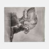 Weimaraner Dogs Collage #2 Fleece Deken (Voorkant (Horizontaal))