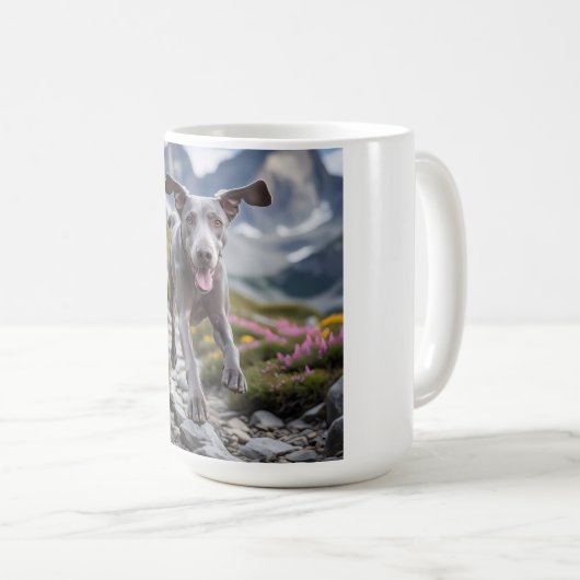 Weimaraner Elegant Coffee Mok (Voorkant rechts)