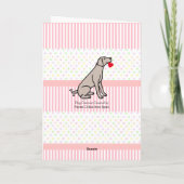 Weimaraner en Heart Bedankkaart (Achterkant)