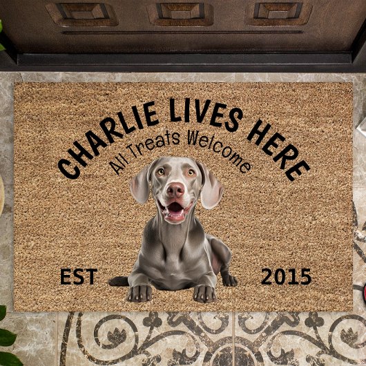 Weimaraner gepersonaliseerde Hondenliefhebbers deu Deurmat
