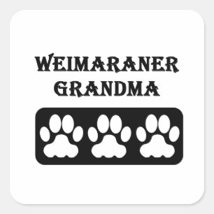 Weimaraner Grandma Vierkante Sticker