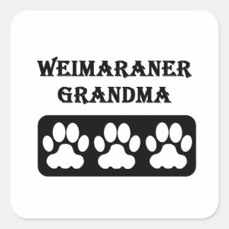 Weimaraner Grandma Vierkante Sticker