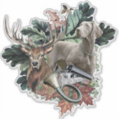 Weimaraner "Gray Ghost" Sticker (Voorkant)