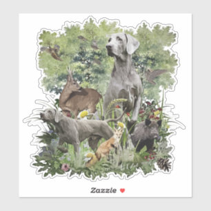 Weimaraner, "Grijze Geest" Sticker