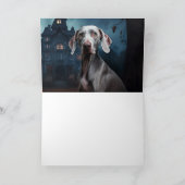 Weimaraner Halloween Scary Kaart (Binnen)