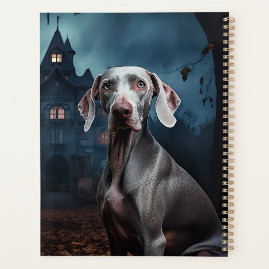 Weimaraner Halloween Scary Planner (Achterkant)