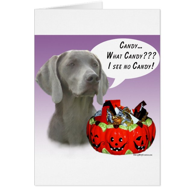 Weimaraner Halloween Snoep (Voorkant)