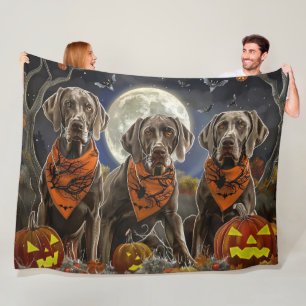 Weimaraner Halloween Spooky Fleece Deken