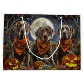Weimaraner Halloween Spooky Groot Cadeauzakje (Achterkant)