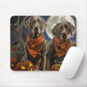 Weimaraner Halloween Spooky Muismat (Met muis)