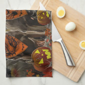 Weimaraner Halloween Spooky Theedoek (Quarter Fold)