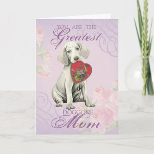 Weimaraner Heart mama Kaart
