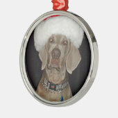Weimaraner Holiday Helper Metalen Ornament (Links)