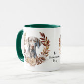 Weimaraner Hond Herfst krans Mok (Voorkant links)
