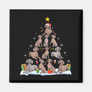 Weimaraner Hond Kerstboom Kerst Huisdieren Hondenl Magneet