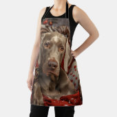 Weimaraner Hond Kerstfeest Schort (Insitu)