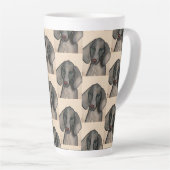 Weimaraner Hond Latte Mok (Rechterhoek)