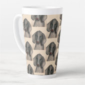 Weimaraner Hond Latte Mok (Linkerhoek)