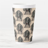 Weimaraner Hond Latte Mok (Voorkant)
