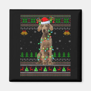 Weimaraner Hond Lelijke Kerst Truien Vakantie San Magneet