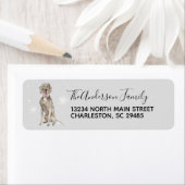 Weimaraner Hond Retouradres Labels (Insitu)