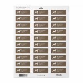 Weimaraner Hond Silhouet Retouradres Labels (Full Sheet)