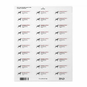 Weimaraner Hond Silhouet Retouradres Labels (Full Sheet)