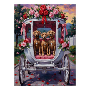 Weimaraner hond Valentijnsdag Perfect Poster