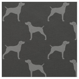 Weimaraner Hondenras Silhouettes Pattered Stof