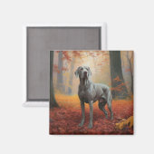 Weimaraner in de herfst laat Herfst inspireren Magneet (Voorkant / Achterkant)