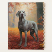 Weimaraner in de herfst laat Herfst inspireren Planner (Achterkant)