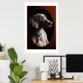 Weimaraner in het ochtendlicht poster (Thuiskantoor)