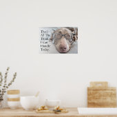 Weimaraner in slimme bril poster (Keuken)