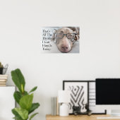 Weimaraner in slimme bril poster (Thuiskantoor)