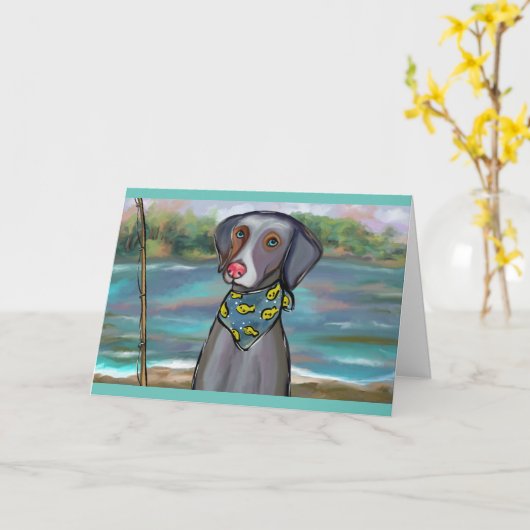 WEIMARANER KAART (Gele Bloem)