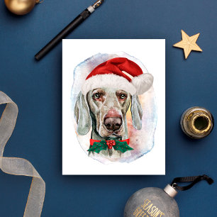 Weimaraner Kerstcadeaus voor hondenliefhebbers Feestdagenkaart