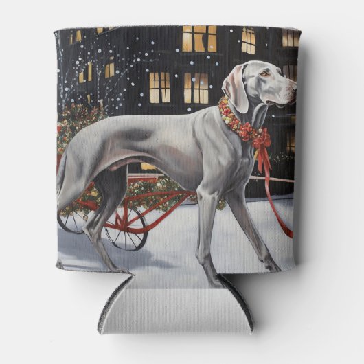 Weimaraner Kerstfeest Seizoen Blikjeskoeler (Voorkant)