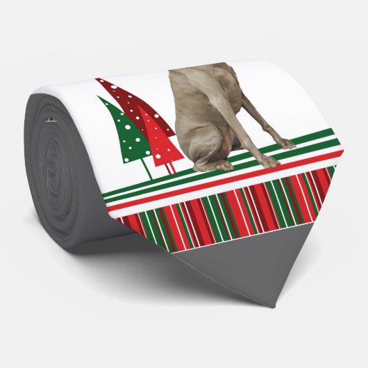 Weimaraner-kerstStropdas Stropdas (Opgerold)